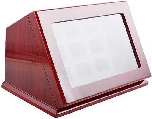 Vista 6 de Sports Championship Rings - Caja de sombra de madera sin anillos (12 ranuras)