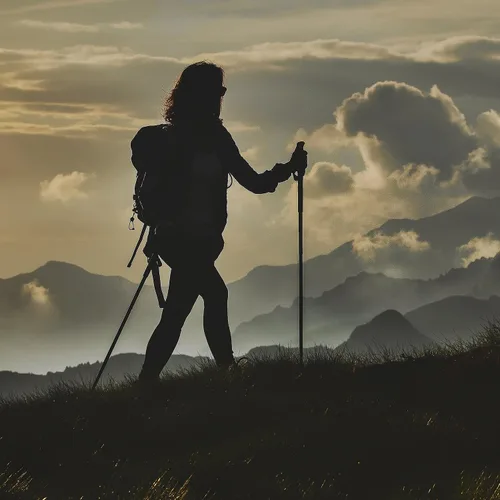 Vista 9 de Fizan 4 bastones de trekking compactos: ultraligeros de 6.0 onzas, para mochileros, bastones de senderismo, ajustables, plegables, ajuste