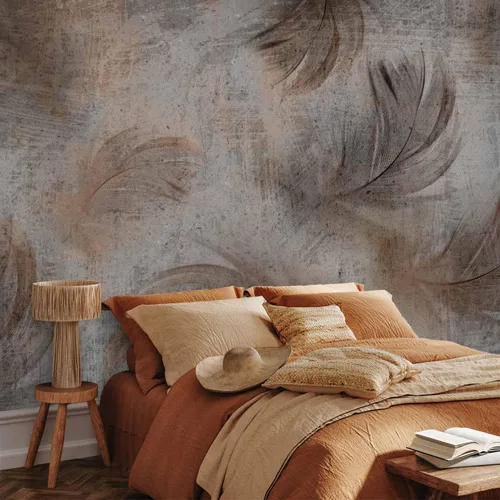 Vista 5 de artgeist Mural de pared de plumas de 98 x 69 pulgadas, tamaño XXL, no tejido, de forro polar, para decoración de pared, impresión fotográfica, #10