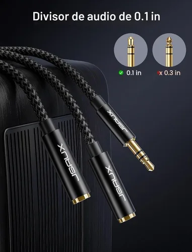 Vista 4 de JSAUX Divisor de auriculares para 2 auriculares, divisor de 0.1 in