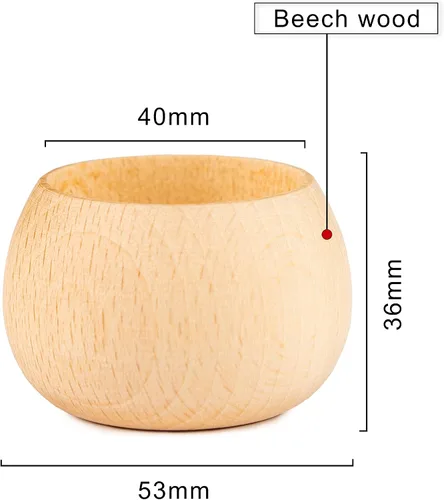 Vista 2 de Portavelas de madera hechos a mano para velas votivas y velas de té, juego de 6