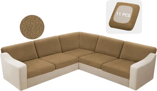 Vista 67 de HDCAXKJ - Fundas impermeables para cojín de sofá modular, fundas elásticas para cojín de sofá de esquina, fundas protectoras de muebles de jacquard