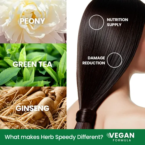 Vista 2 de Herb Speedy Color Cream (negro natural, 1 paquete) - Tinte vegano de hierbas coreanas para el cabello