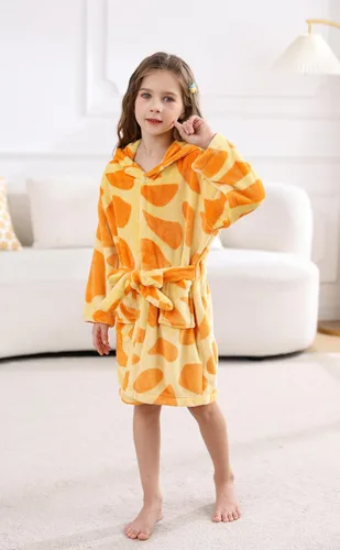 Vista 7 de CuteOn Bata de baño para mujer, forro polar suave con capucha y felpa