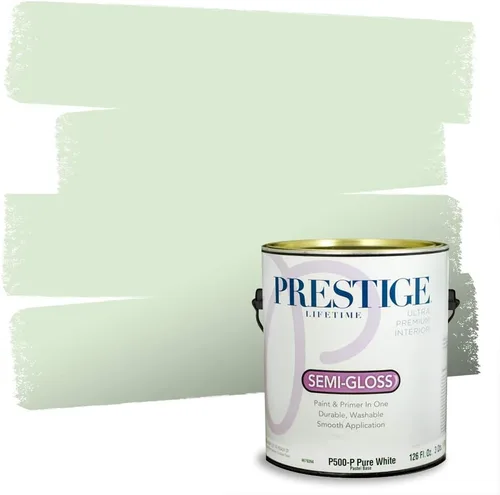 Vista 119 de PRESTIGE Pintura exterior e imprimación en uno, aloe, plano, 1 galón