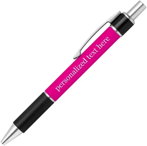 Vista 24 de Bolígrafo personalizado – Nombre o mensaje personalizado – Colores o impresiones – Regalo de papelería, suministros para la escuela de negocios
