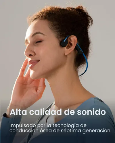 Vista 3 de SHOKZ OpenMove - Auriculares deportivos Bluetooth de oreja abierta, auriculares inalámbricos de conducción ósea, resistentes al sudor para correr
