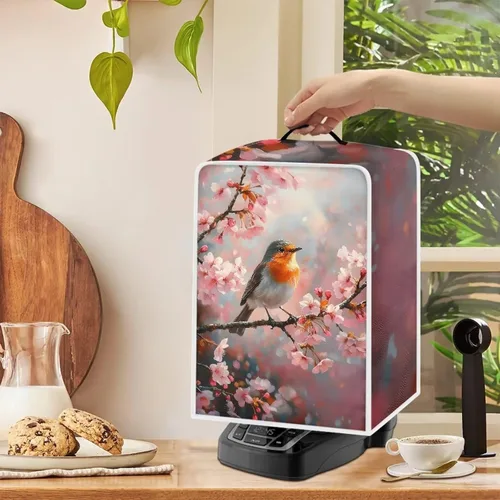 Vista 4 de Cubiertas para máquina de café con mango superior, resistentes a las manchas, para mezclador, compatible con la mayoría de cafeteras