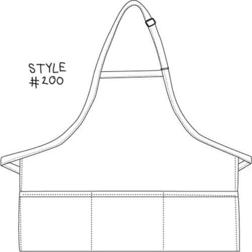 Vista 2 de DayStar Apparel - Delantal de 3 bolsillos con cuello ajustable y lazos extralargos, estilo 200, talla única