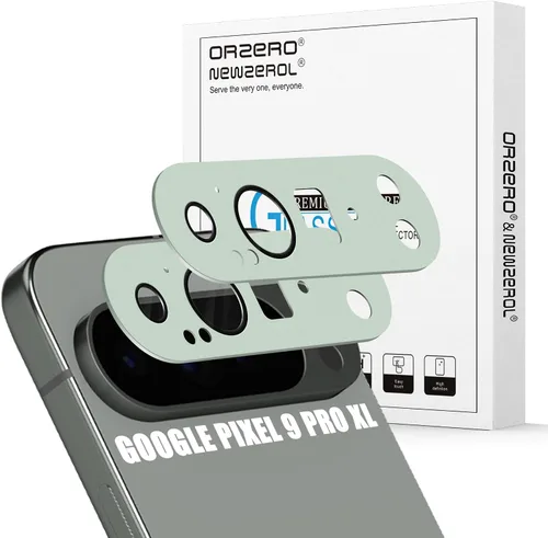Vista 57 de Orzero Paquete de 2 protectores de lente de cámara compatibles con Google Pixel 9 Pro XL, protector de cámara de metal y vidrio de alta calidad