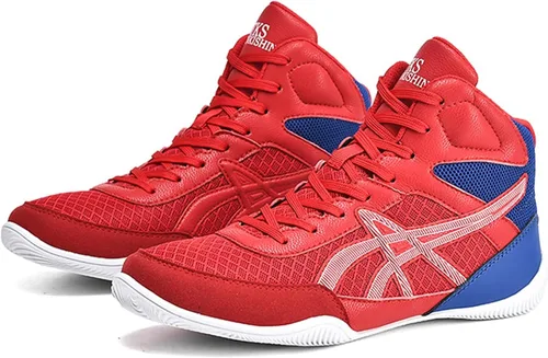 Vista 6 de Zapatos de boxeo unisex, cómodos y profesionales, antideslizantes, botas de boxeo informales, ligeras, duraderas, con malla transpirable