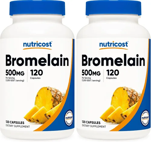 Vista 6 de Nutricost Bromelina 500 mg, 120 cápsulas vegetarianas, 1200 GDU, sin OMG, sin gluten