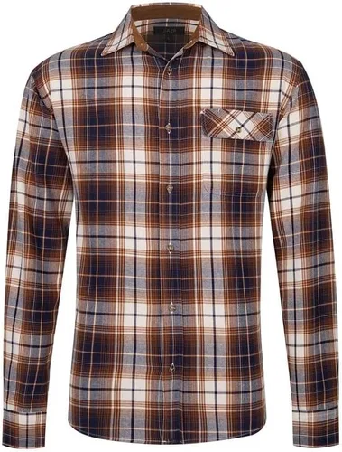 Vista 3 de JIAER Camisa casual de franela de manga larga con botones para hombre