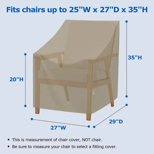 Vista 2 de SunPatio Fundas Impermeables para Sillas de Comedor de Exterior, Fundas de Servicio Pesado para Sillas de Patio para Muebles de Exterior, Fundas