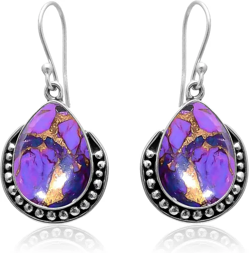 Vista 31 de Veracity Jewelry - Aretes de plata de ley con piedras preciosas para mujeres y niñas, regalo para su cumpleaños, aniversario, esposa, mamá, novia