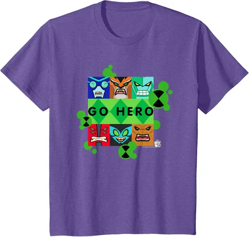 Vista 50 de Ben 10 Go Hero - Camiseta, Azul / Patchwork, S