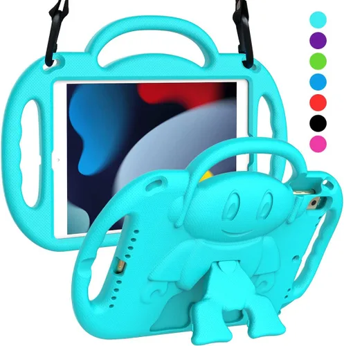 Vista 9 de SUPLIK Funda para niños para iPad de 9ª/8ª/7ª generación (10.2 pulgadas, 2021/2020/2019), Funda resistente a niños para iPad de 10.2" con asa