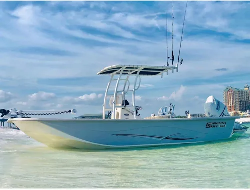 Vista 6 de FishMaster Pro Series - T-Top para Barcos de Pesca con Consola Central - Ajuste Universal - Recubrimiento en Polvo Negro - Parte Superior Negra