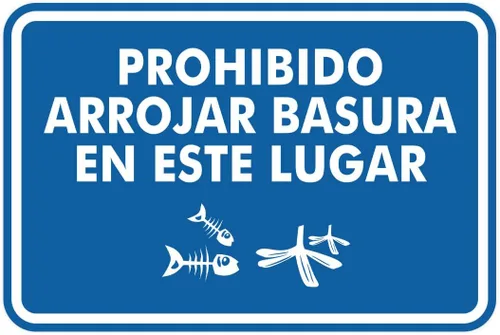 Vista 9 de Signs ByLITA Clásico enmarcado Prohibido Arrojar Basura en Este Lugar Gráfico Español Señal de Seguridad (Negro) - Pequeño