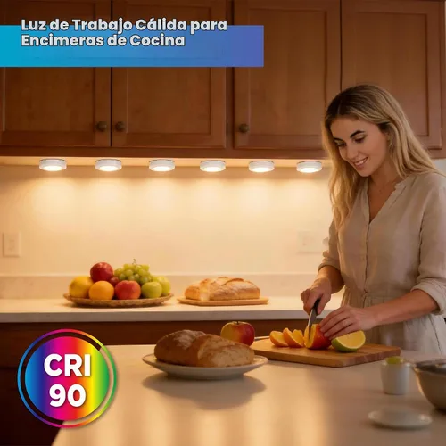 Vista 6 de Iluminación para debajo del gabinete, paquete de 6 luces LED 3 PAQUETES