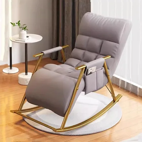Vista 14 de Mecedora reclinable ajustable para balcón y patioSilla moderna para exteriores para sala de estar y ocio, muebles cómodos de relajación, marco