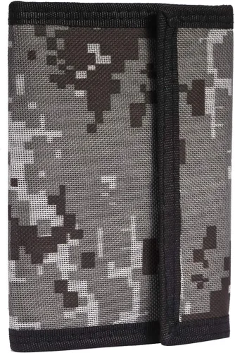 Vista 2 de Billetera de lona triple para deportes al aire libre para niños - Cartera de bolsillo frontal con cremallera, Beige digital2