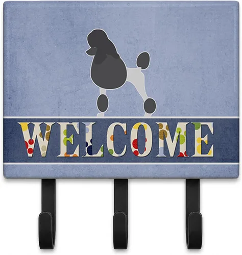 Vista 19 de Caroline's Treasures Afghan Hound - Gancho de pared de bienvenida, triple, multicolor Afghan Hound Welcome artwork on ceramic tile with three
