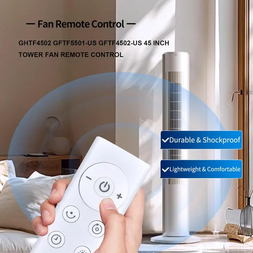 Vista 2 de Reemplazo de control remoto para ventiladores de torre de 45 pulgadas G-Ocean GHTF4502 GFTF5501-US GFTF4502-US