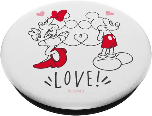 Vista 2 de Disney Mickey and Minnie Love Hearts PopSockets PopGrip: agarre intercambiable para teléfonos y tabletas