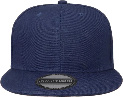 Vista 43 de Gorras Snapback Gelante para Hombres - Gorra de Béisbol con Visera Plana Ajustable - Liso en Blanco Ajustable Negro