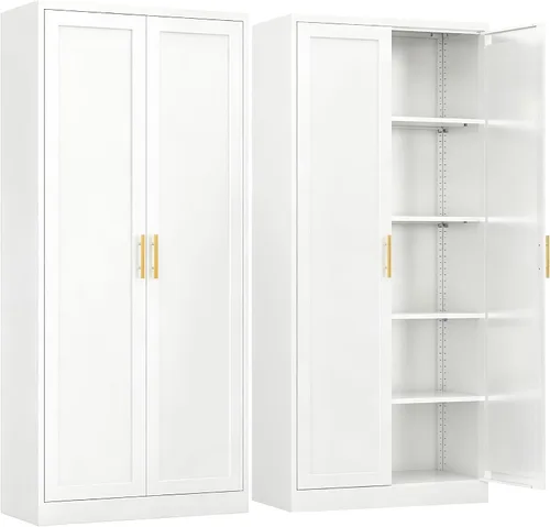 Vista 19 de Gabinete de almacenamiento de metal, 36 pulgadas de alto x 32 pulgadas de ancho x 16 pulgadas de profundidad, gabinete de almacenamiento de metal