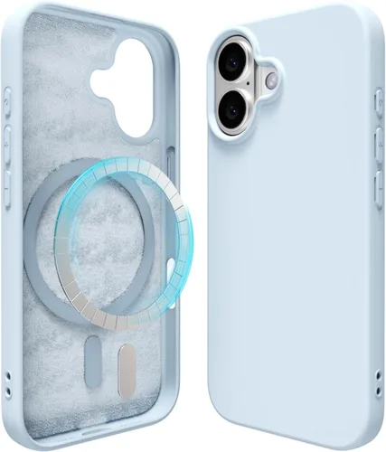 Vista 151 de oakxco Funda de silicona para iPhone 12 Pro Max, magnética, compatible con carga inalámbrica Magsafe, cubierta protectora de goma suave y delgada