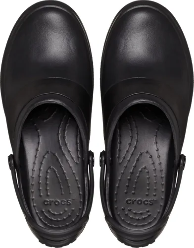 Vista 4 de Crocs Mercy Work para mujer, Negro/Negro