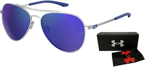 Vista 3 de Under Armour Instinct UA0007GS Aviator Sunglasses for Men BUNDLE With Designer iWear Complimentary Eyewear Kit