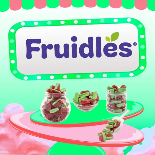 Vista 6 de Fruidles Gomitas de sandía en rodajas de caramelo, deliciosas gomitas con sabor a frutas recubiertas de azúcar (1 libra)