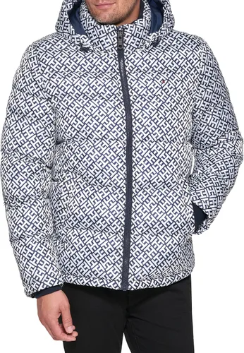 Vista 17 de Tommy Hilfiger - Chaqueta acolchada con capucha de relleno alternativo para hombre (tallas estándar y para personas grandes y altas)