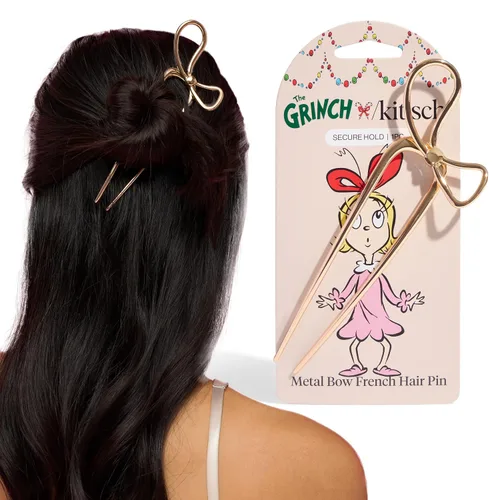 Vista 15 de Kitsch Horquilla francesa para mujer, accesorios para el cabello dorado con Concha de almeja