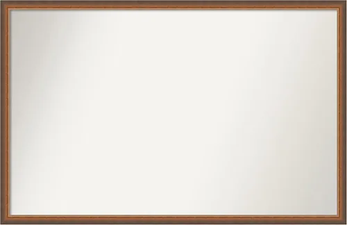 Vista 111 de Amanti Art Espejo de baño de bronce para sobre fregadero, 29 x 19 pulgadas, espejo rectangular de bronce antiguo, marco de madera tradicional