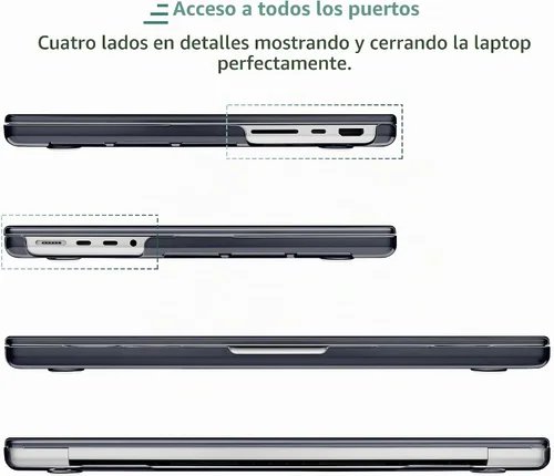 Vista 9 de DONGKE Funda para M5 MacBook Pro de 14 pulgadas 2025 2024-2021 M4 M3 M2 M1, cubierta de carcasa dura de plástico compatible con A3434 A3112 A3401