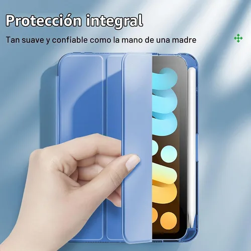 Vista 8 de INFILAND Funda para iPad mini 7, iPad mini 7ª (A17 Pro)/6ª generación de 8.3 pulgadas 2024/2021, parte trasera transparente y funda protectora