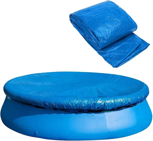 Vista 8 de DECOHS Cubierta solar para piscinas de 6 pies, cubierta solar para piscinas de marco redondo, cubierta de piscina para redonda inflable, protector
