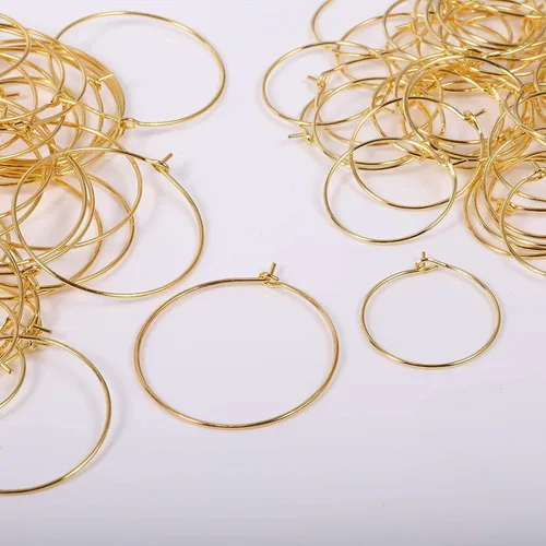 Vista 8 de 200 anillos de abalorios dorados para copas de vino (20 1.181 in)