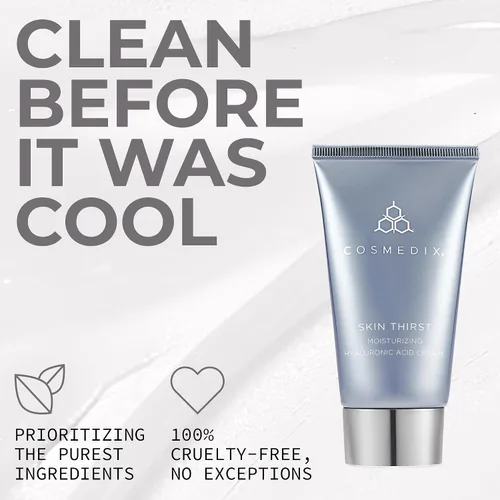 Vista 5 de COSMEDIX Skin Thirst - Hidratante de ácido hialurónico para el cuidado diario de la piel, loción facial hidratante, minimizador de poros
