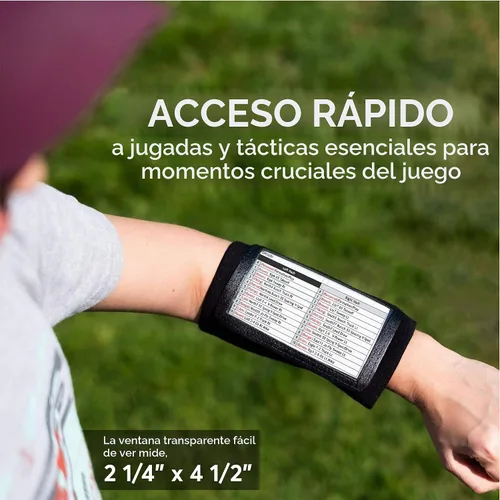 Vista 7 de Playbook Wristband QB, Adult Playbook,3 Slots, 6 Pack Negro