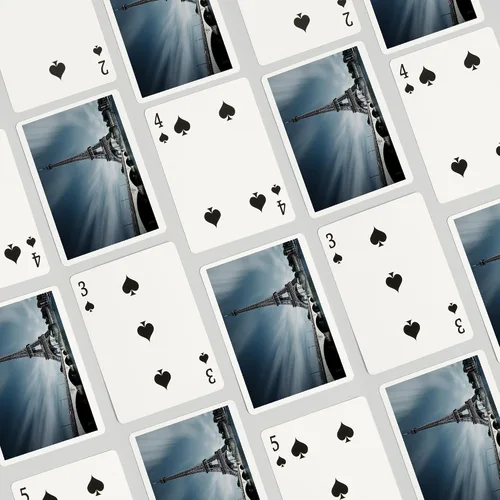 Vista 4 de Lantern Press París, Francia, Torre Eiffel (52 cartas de juego, baraja de cartas de tamaño póquer con comodines)