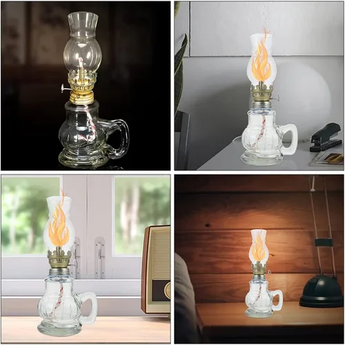 Vista 5 de SEWACC Pantalla de lámpara de cristal, 3 piezas, pantalla de lámpara de vela de vidrio, cubierta de lámpara de queroseno, cubierta de lámpara