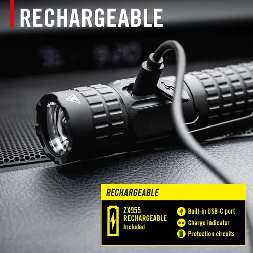 Vista 6 de COAST PX200R - Linterna LED recargable de 2000 lúmenes, enfoque giratorio, USB-C, clip de bolsillo de 2 posiciones
