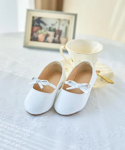 Vista 2 de ESTINE Mary Jane - Zapatos planos para niñas pequeñas y niñas pequeñas, vestido brillante, zapatos de ballet de boda de princesa