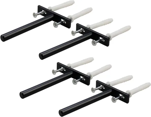 Vista 13 de Antrader Soporte de Estante Flotante Negro, 4 Piezas Soportes Ocultos de Estante de 2 Pulgadas Soporte Ciego de Estante Soportes Ocultos