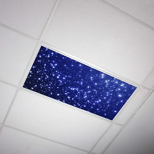 Vista 9 de Cubierta de luz fluorescente para luces de techo de aula, inserto de película retroiluminada de alta calidad, 2 x 4 (22.38 x 46.5 pulgadas)